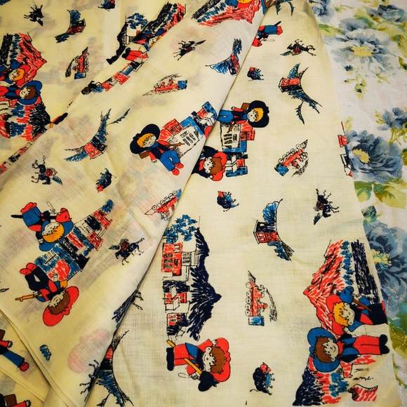 Vintage Unused Cotton Cowboy Fabric ~ 4 Metres - Picture 12 of 14